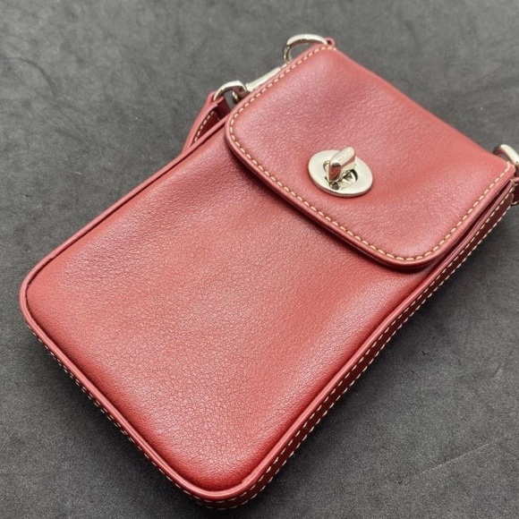 Vintage Coach Red Leather Wristlet with Tassel - Picture 2 of 6